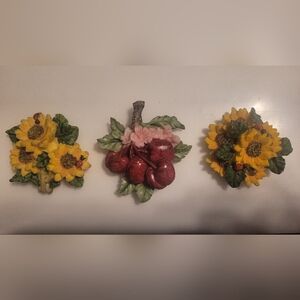 3 pcs fridge magnets approximately 3" each